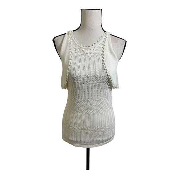 Jonathan Simkhai womens knit top. Modal cotton. Sleeveless. Cream color Small - Picture 3 of 12